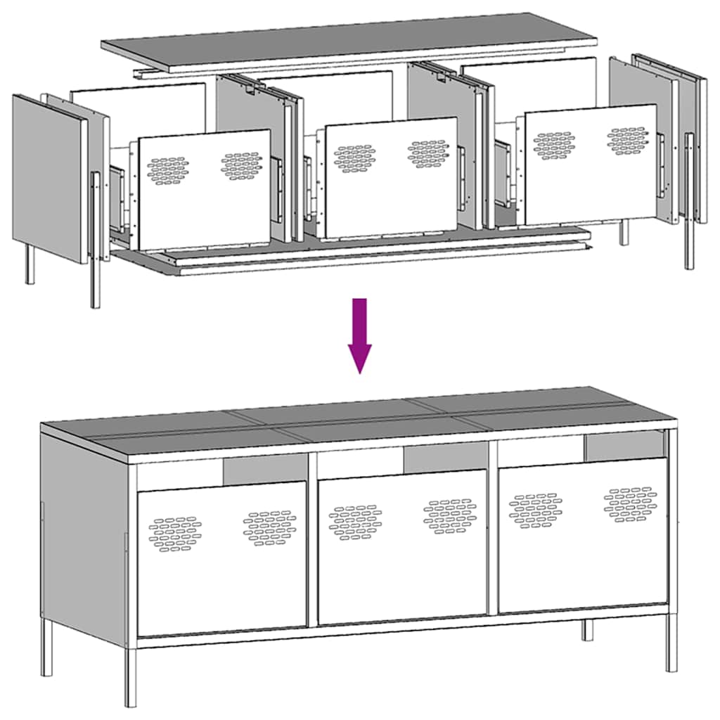 TV Cabinet Olive Green 101.5x39x43.5 cm Cold-rolled Steel