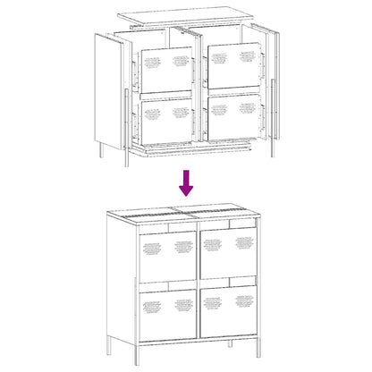 Sideboard Black 68x39x73.5 cm Cold-rolled Steel
