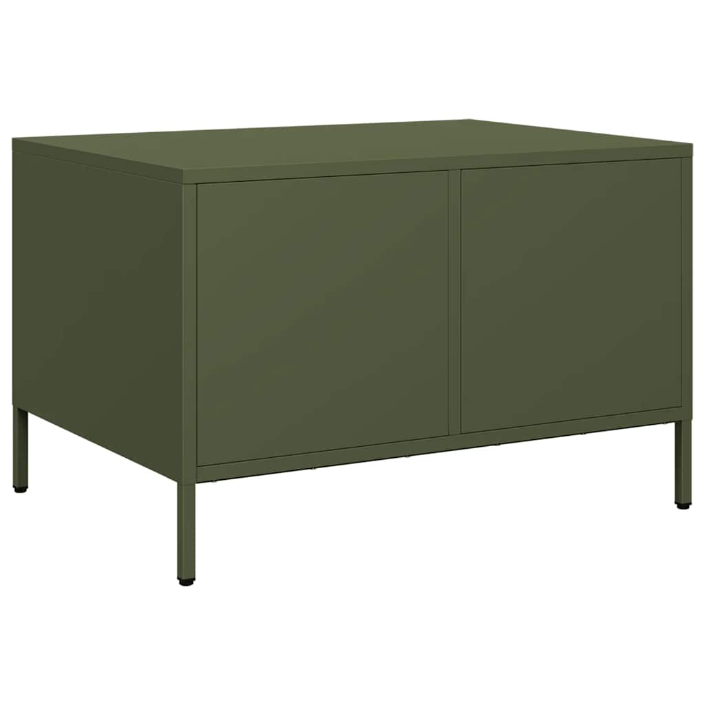 Coffee Table Olive Green 68.5x50x43.5 cm Cold-rolled Steel