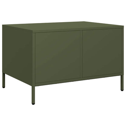 Coffee Table Olive Green 68.5x50x43.5 cm Cold-rolled Steel