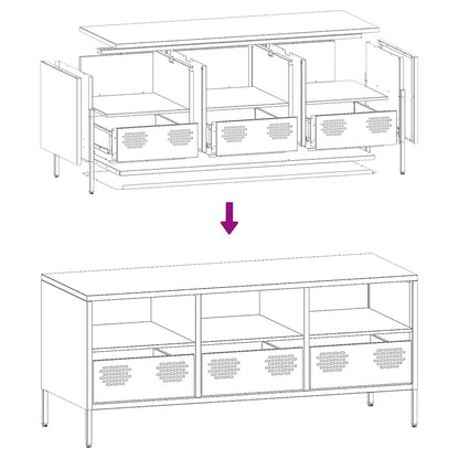 TV Cabinet Black 101.5x39x43.5 cm Cold-rolled Steel