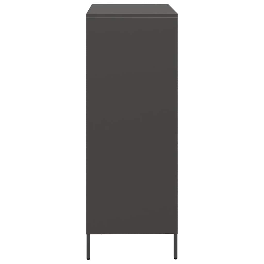 Highboard Black 68x39x103.5 cm Steel