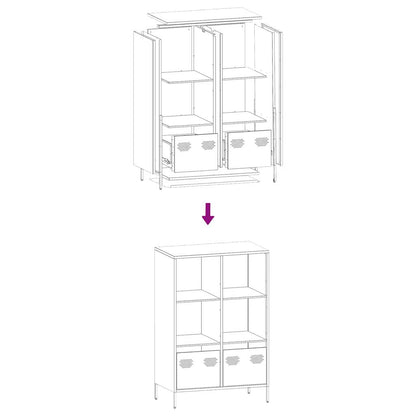 Highboard Pink 68x39x103.5 cm Steel