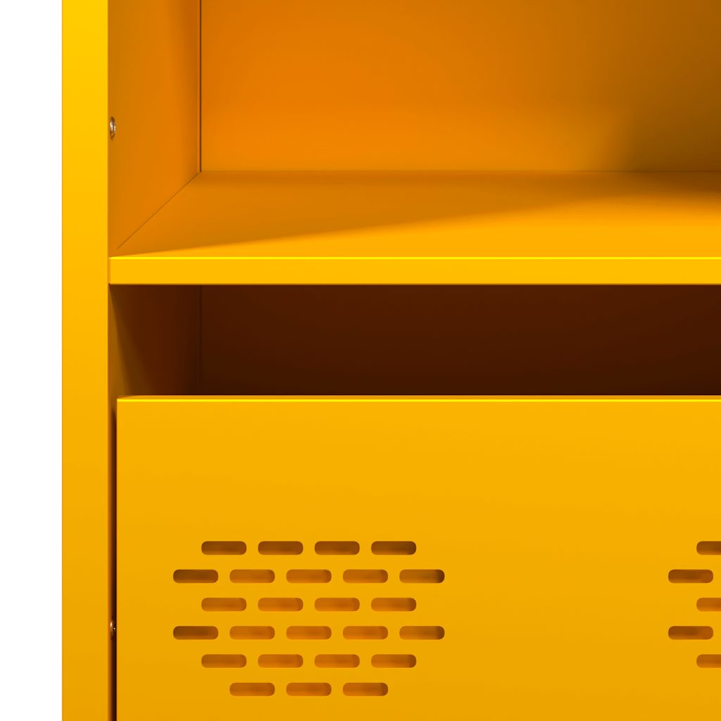Highboard Mustard Yellow 68x39x103.5 cm Steel