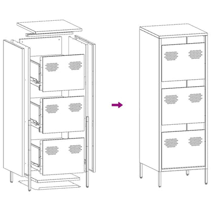 Highboard Anthracite 39x35x103.5 cm Steel
