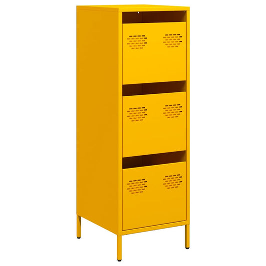 Highboard Mustard Yellow 39x35x103.5 cm Steel