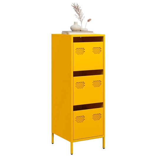 Highboard Mustard Yellow 39x35x103.5 cm Steel
