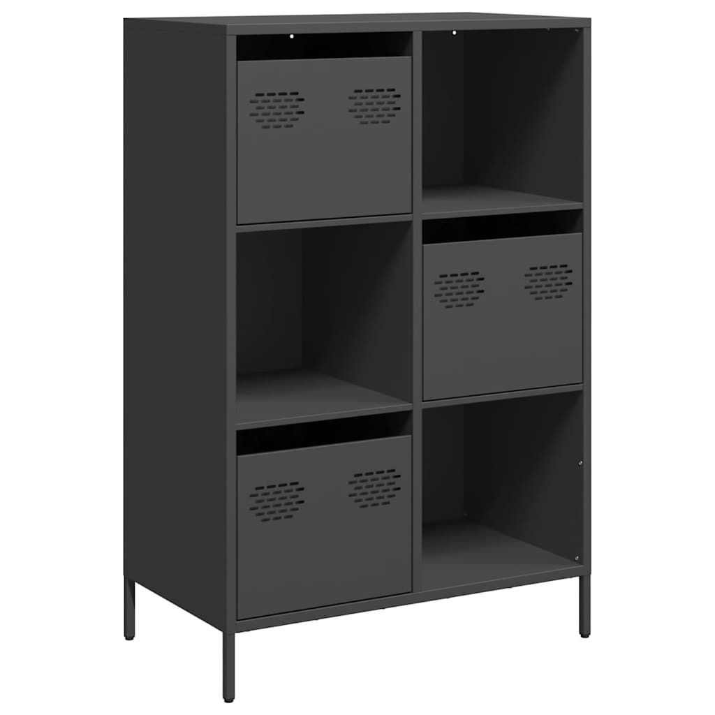 Highboard Black 68x39x103.5 cm Steel