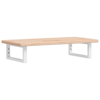 Basin Shelf Wall Mounted Steel and Solid Wood Oak