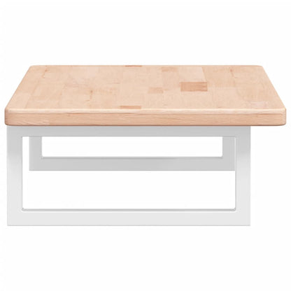 Basin Shelf Wall Mounted Steel and Solid Wood Oak