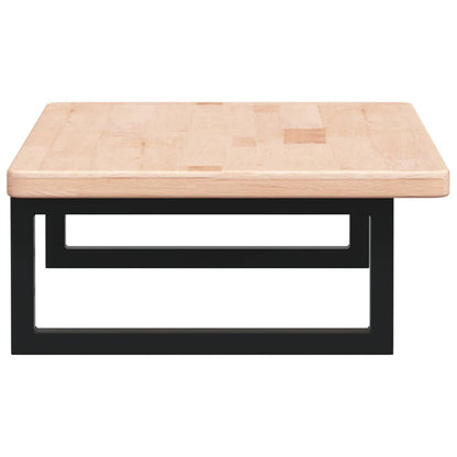 Basin Shelf Wall Mounted Steel and Solid Wood Oak