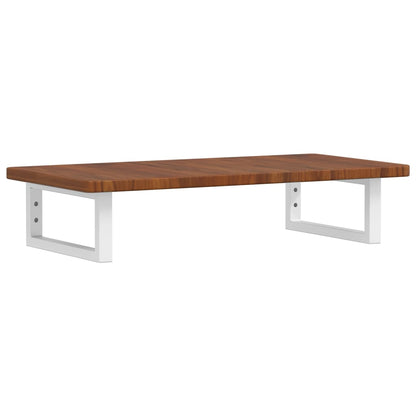 Basin Shelf Wall Mounted Steel and Solid Wood Oak