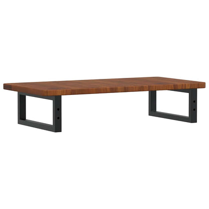 Basin Shelf Wall Mounted Steel and Solid Wood Oak