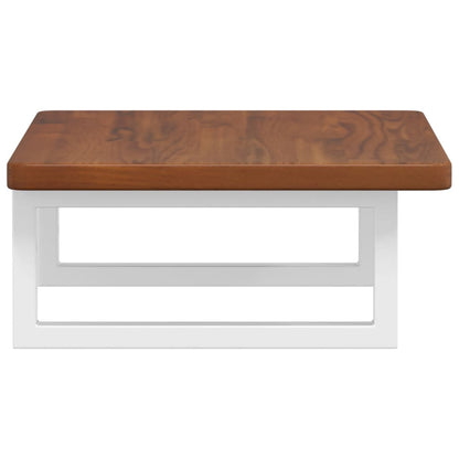Basin Shelf Wall Mounted Steel and Solid Wood Oak