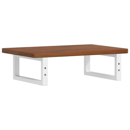 Basin Shelf Wall Mounted Steel and Solid Wood Oak