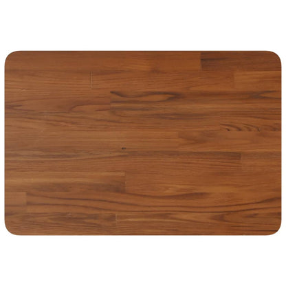 Basin Shelf Wall Mounted Steel and Solid Wood Oak