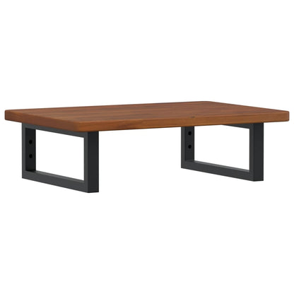 Basin Shelf Wall Mounted Steel and Solid Wood Oak