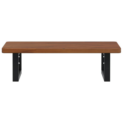 Basin Shelf Wall Mounted Steel and Solid Wood Oak