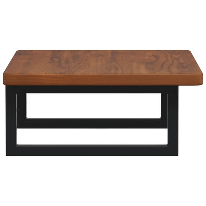 Basin Shelf Wall Mounted Steel and Solid Wood Oak