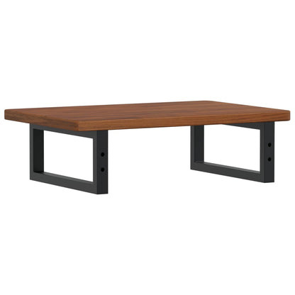 Basin Shelf Wall Mounted Steel and Solid Wood Oak