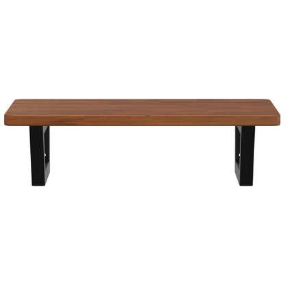 Basin Shelf Wall Mounted Steel and Solid Wood Oak