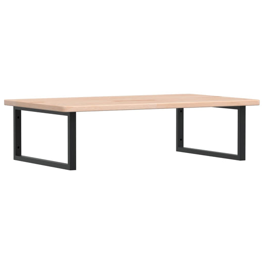 Basin Shelf Wall Mounted Steel and Solid Wood Oak
