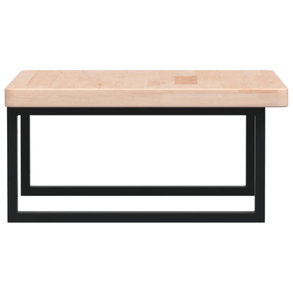 Basin Shelf Wall Mounted Steel and Solid Wood Oak