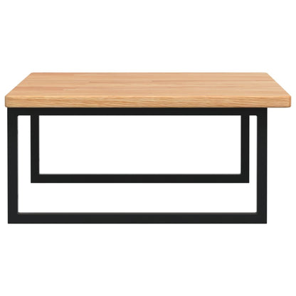 Basin Shelf Wall Mounted Steel and Solid Wood Oak