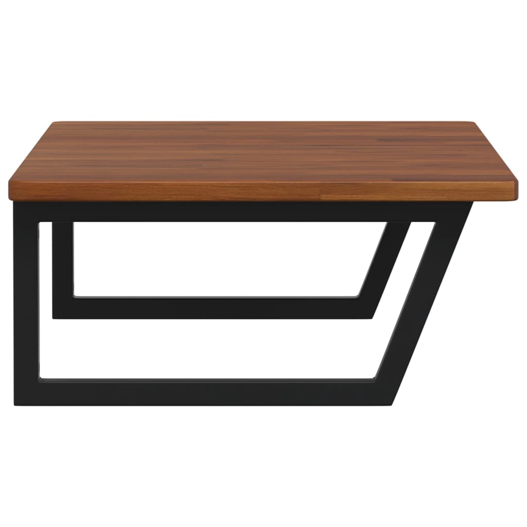 Basin Shelf Wall Mounted Steel and Solid Wood Oak