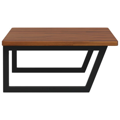 Basin Shelf Wall Mounted Steel and Solid Wood Oak