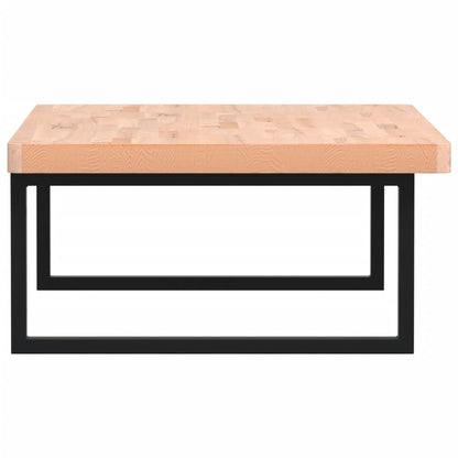Basin Shelf Wall Mounted Steel and Solid Wood Beech
