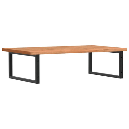 Basin Shelf Wall Mounted Steel and Solid Wood Beech