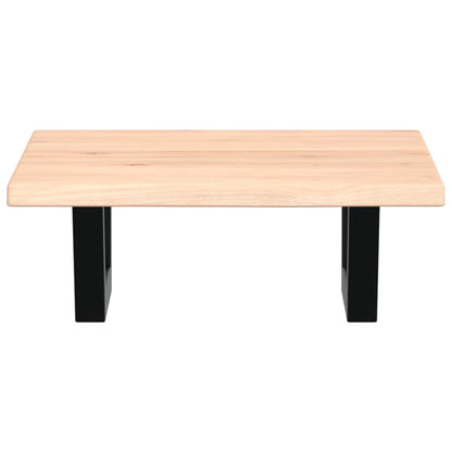 Basin Shelf Wall Mounted Steel and Solid Wood Oak