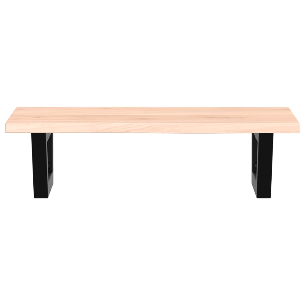 Basin Shelf Wall Mounted Steel and Solid Wood Oak