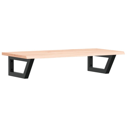 Basin Shelf Wall Mounted Steel and Solid Wood Oak