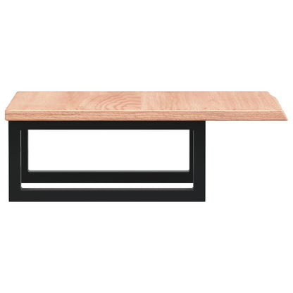 Basin Shelf Wall Mounted Steel and Solid Wood Oak