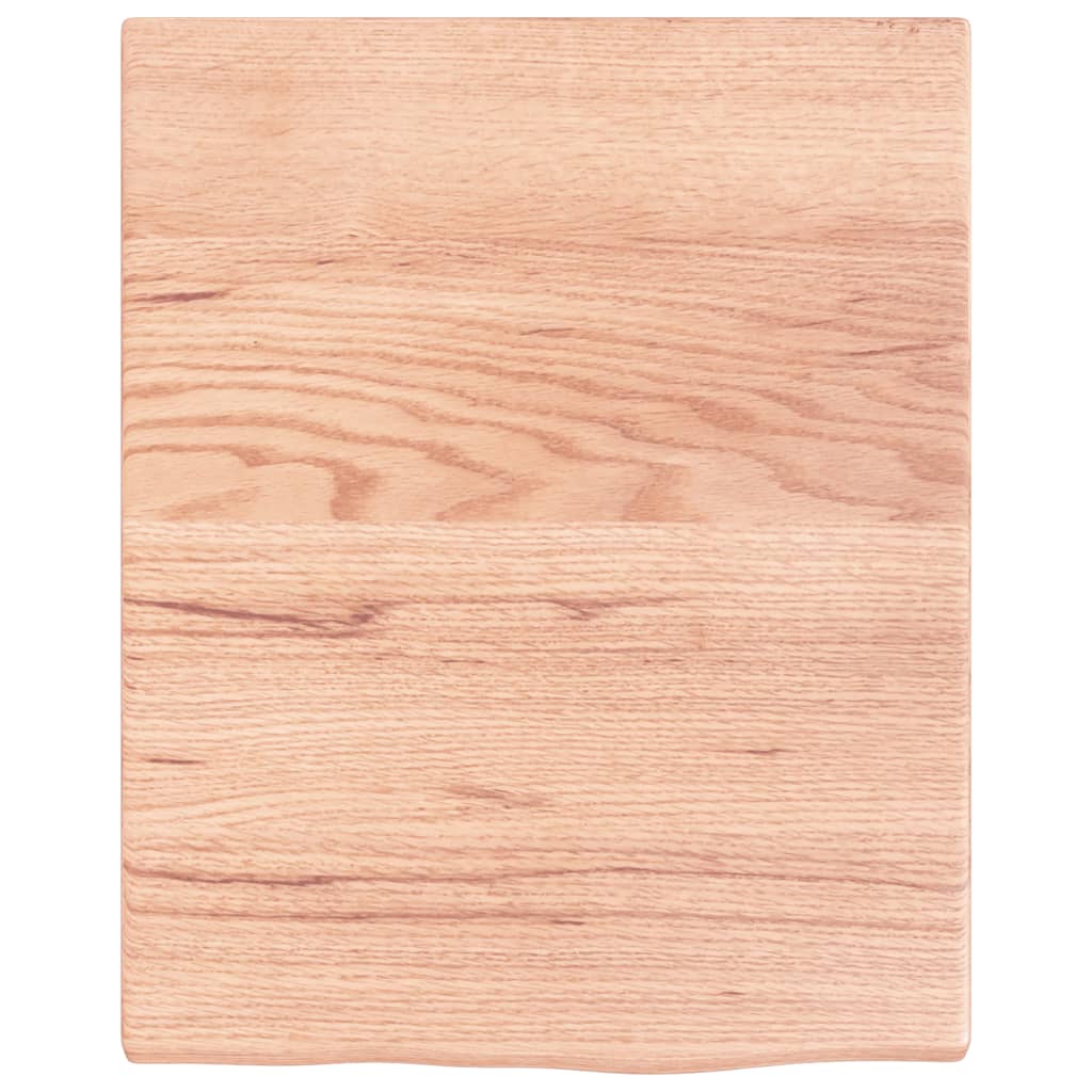 Basin Shelf Wall Mounted Steel and Solid Wood Oak