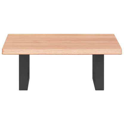 Basin Shelf Wall Mounted Steel and Solid Wood Oak