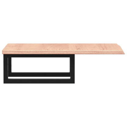 Basin Shelf Wall Mounted Steel and Solid Wood Oak