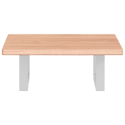 Basin Shelf Wall Mounted Steel and Solid Wood Oak