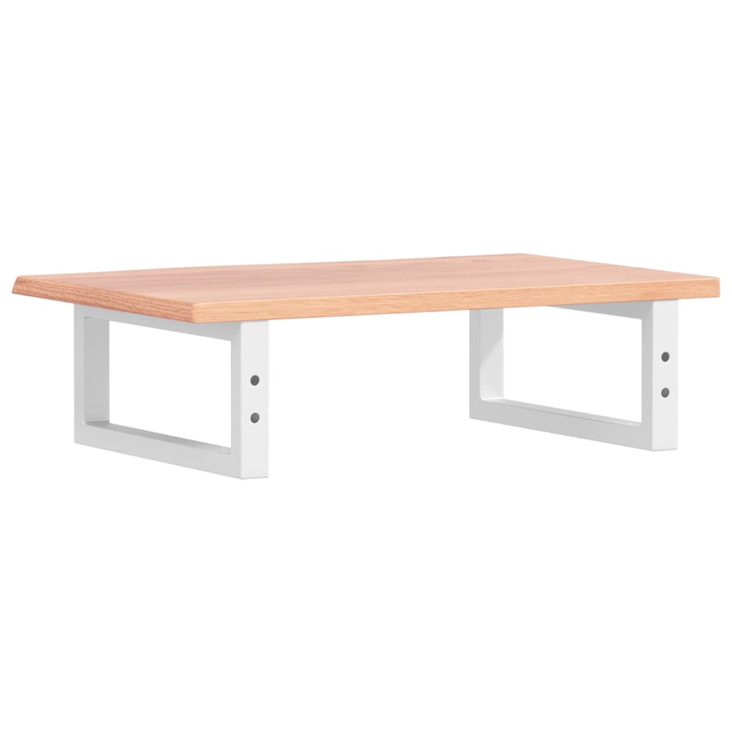 Basin Shelf Wall Mounted Steel and Solid Wood Oak