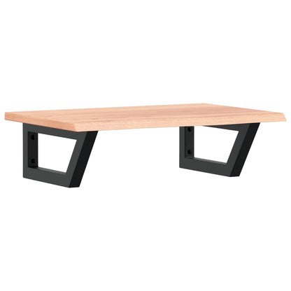 Basin Shelf Wall Mounted Steel and Solid Wood Oak