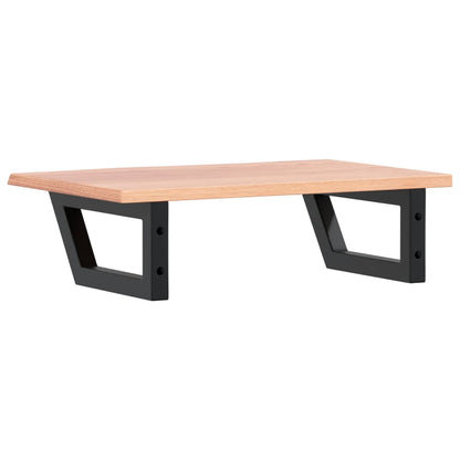 Basin Shelf Wall Mounted Steel and Solid Wood Oak
