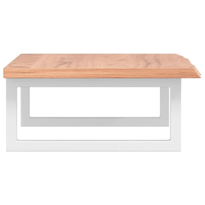 Basin Shelf Wall Mounted Steel and Solid Wood Oak