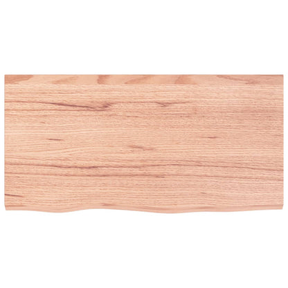 Basin Shelf Wall Mounted Steel and Solid Wood Oak