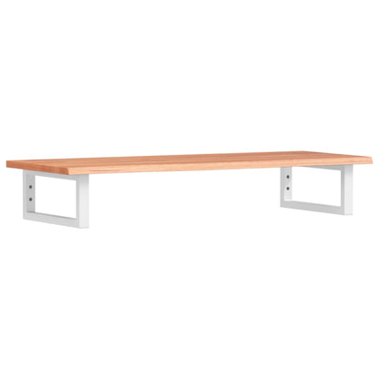 Basin Shelf Wall Mounted Steel and Solid Wood Oak