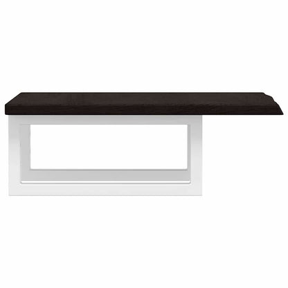 Basin Shelf Wall Mounted Steel and Solid Wood Oak