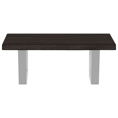 Basin Shelf Wall Mounted Steel and Solid Wood Oak