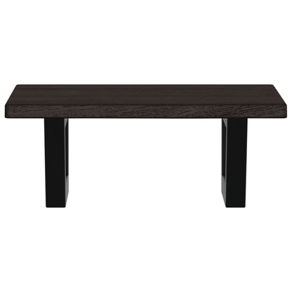 Basin Shelf Wall Mounted Steel and Solid Wood Oak