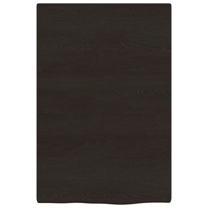 Basin Shelf Wall Mounted Steel and Solid Wood Oak